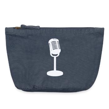 Microphone - Vintage Zip Pouch 18 x 21 cm - vintage denim - Front