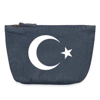 Türkei Flagge Türkiye - Vintage Reißverschluss-Täschchen (18 x 21 cm) - Vintage Denim - Vorne