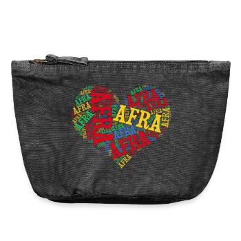 t-shirt Afra word cloud collage coeur t-shirt - Pochette zippée vintage 18 x 21 cm - noir vintage - Devant