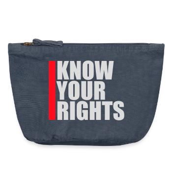 Know Your Rights Activism Justice Freedom - Vintage Zip Pouch 18 x 21 cm - vintage denim - Front