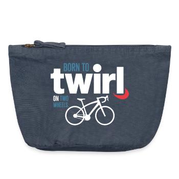 Professionelle Fahrradakrobatik Elite Drehung - Vintage Reißverschluss-Täschchen (18 x 21 cm) - Vintage Denim - Vorne