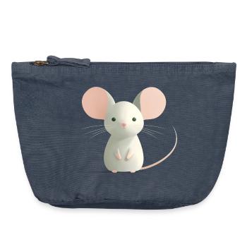 Maus - Vintage Reißverschluss-Täschchen (18 x 21 cm) - Vintage Denim - Vorne