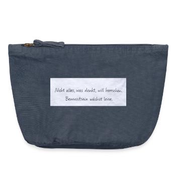 Bewusstsein Wächst Leise Zitat - Vintage Reißverschluss-Täschchen (18 x 21 cm) - Vintage Denim - Vorne