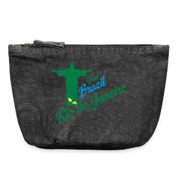 Rio de Janeiro - Vintage Reißverschluss-Täschchen (18 x 21 cm) - Vintage Schwarz - Vorne