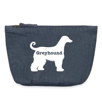 Windhund - Vintage Reißverschluss-Täschchen (18 x 21 cm) - Vintage Denim - Vorne