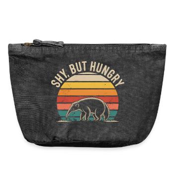 Shy, but hungry | Retro anteater - Vintage Zip Pouch 18 x 21 cm - vintage black - Front