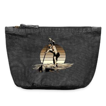 Standup Paddleboarding - SUP - Vintage Reißverschluss-Täschchen (18 x 21 cm) - Vintage Schwarz - Vorne
