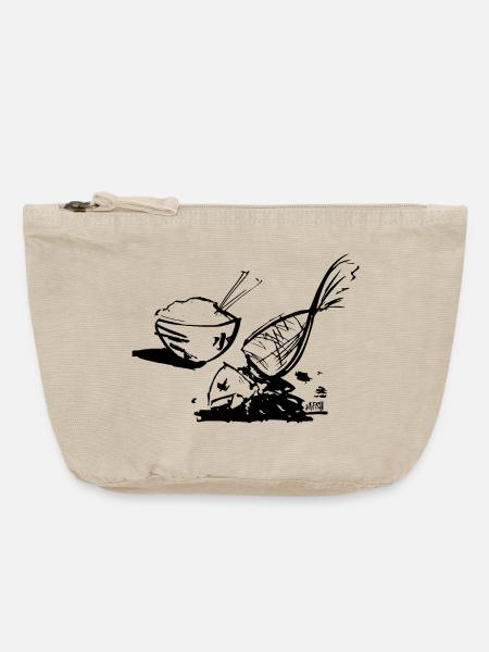 Fisch und Reis - Vintage Reißverschluss-Täschchen (18 x 21 cm) - Vintage Sand 