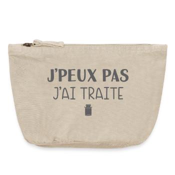 I Can't I Treat – Humor Farmer - Vintage Reißverschluss-Täschchen (18 x 21 cm) - Vintage Sand  - Vorne