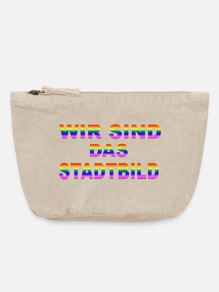 Wir sind das Stadtbild - Vintage Reißverschluss-Täschchen (18 x 21 cm) - Vintage Sand