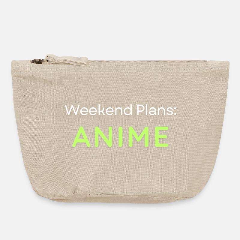 Anime Weekend Plans Conception graphique - Pochette zippée vintage 18 x 21 cm - sable vintage 