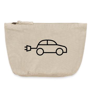 electric car e-car electric car - Vintage Zip Pouch 18 x 21 cm - vintage sand  - Front