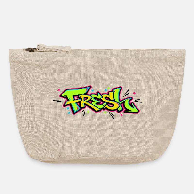 Graffiti Fresh - Pochette zippée vintage 18 x 21 cm - sable vintage