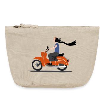 SERBSKA HOLCA MOPED - Vintage Zip Pouch 18 x 21 cm - vintage sand  - Front