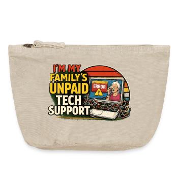 Familien Tech-Support Unbezahlt - Vintage Reißverschluss-Täschchen (18 x 21 cm) - Vintage Sand  - Vorne