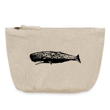 Sperm whale - Vintage Zip Pouch 18 x 21 cm - vintage sand  - Front