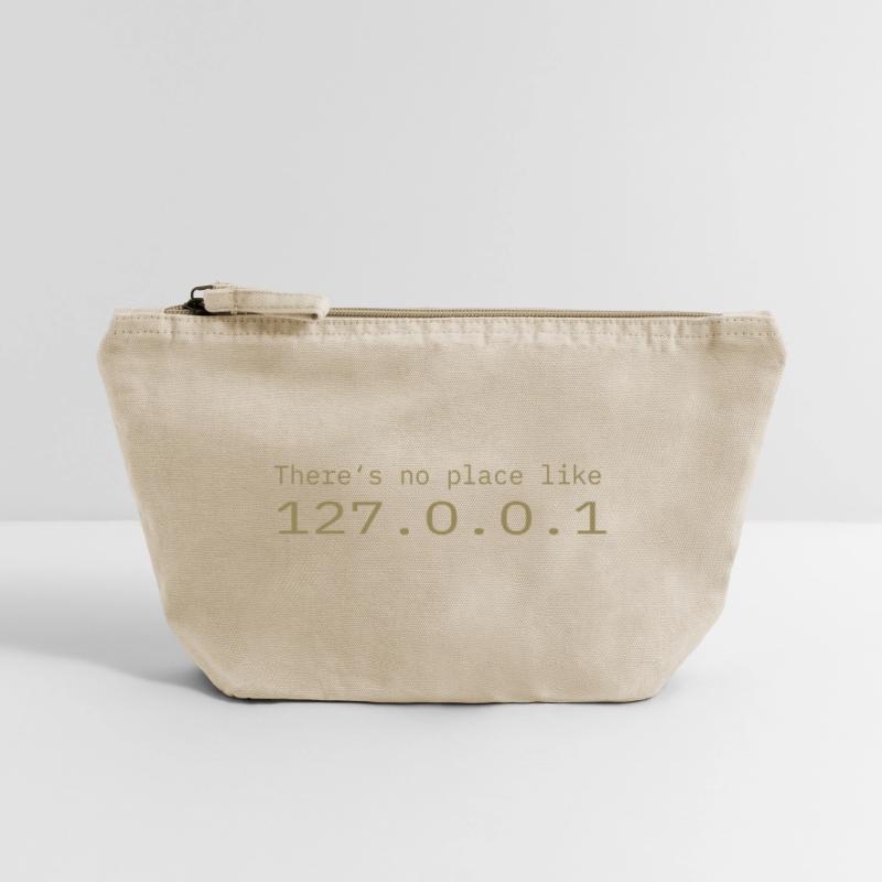 Programmeur Nerd IT Aucun endroit comme Localhost Pochette zippée vintage 18 x 21 cm