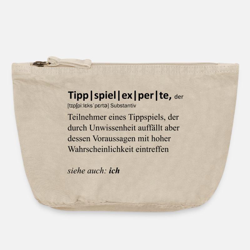 Tippspielexperte, der - Vintage Reißverschluss-Täschchen (18 x 21 cm) - Vintage Sand 