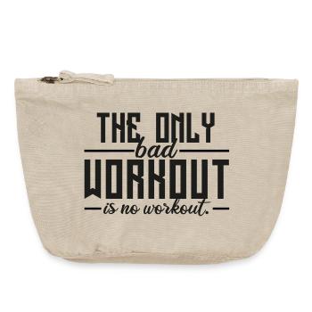 The Only Bad Workout Is No Workout  - Vintage Reißverschluss-Täschchen (18 x 21 cm) - Vintage Sand  - Vorne