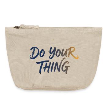 Do Your Thing Schriftzug Brush Lettering - Vintage Reißverschluss-Täschchen (18 x 21 cm) - Vintage Sand  - Vorne