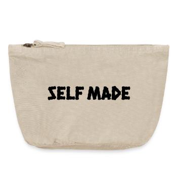 FAIT MAISON. – T-shirt minimaliste streetwear - Pochette zippée vintage 18 x 21 cm - sable vintage  - Devant