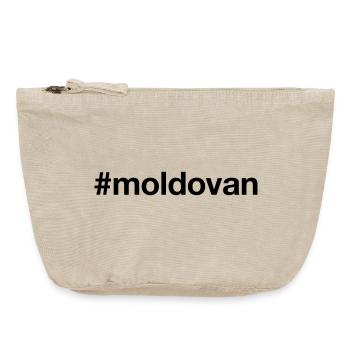 MOLDOVA Hashtag Moldovans Moldovan Moldova - Vintage Zip Pouch 18 x 21 cm - vintage sand  - Front