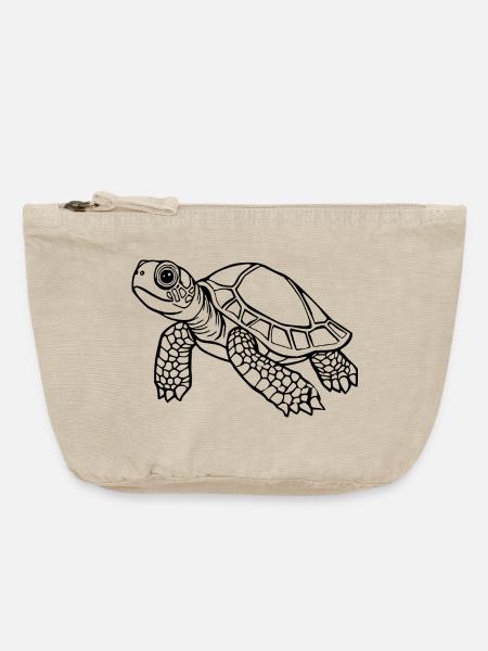Schildkröten Schildkröten - Vintage Reißverschluss-Täschchen (18 x 21 cm) - Vintage Sand