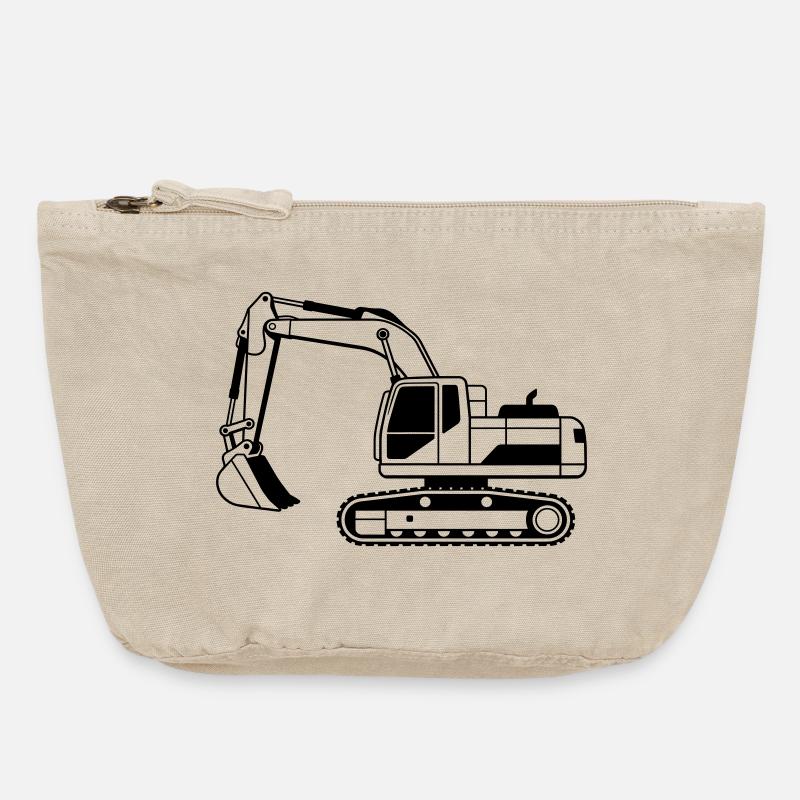 Excavator - Vintage Zip Pouch 18 x 21 cm - vintage sand 