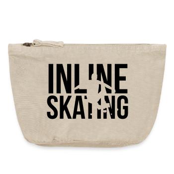 inline skating - Vintage Zip Pouch 18 x 21 cm - vintage sand  - Front