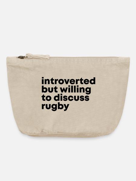 Rugby Rugby Rugby - Vintage Reißverschluss-Täschchen (18 x 21 cm) - Vintage Sand 