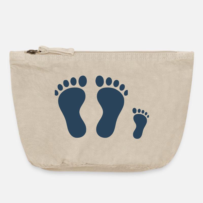 Family Footprints | Common Paths Vector - Vintage Zip Pouch 18 x 21 cm - vintage sand 