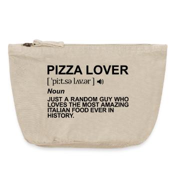 Pizza Lover Meaning - Vintage Zip Pouch 18 x 21 cm - vintage sand  - Front