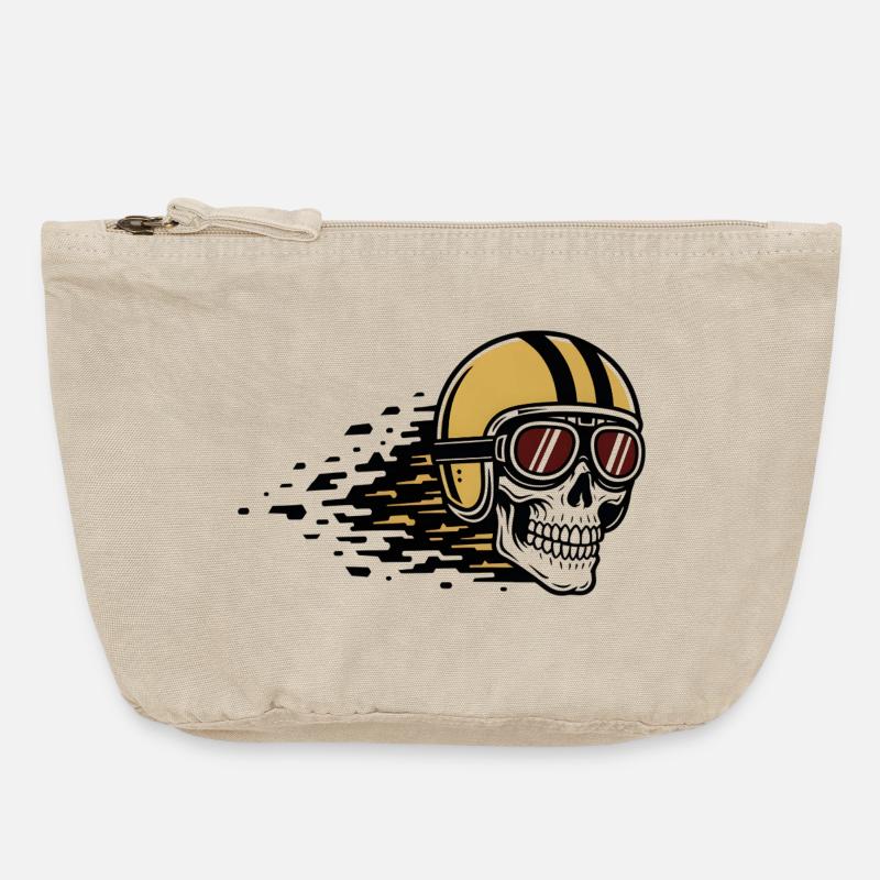 Skull Bicycle VTT VTT Conception de VTT - Pochette zippée vintage 18 x 21 cm - sable vintage 