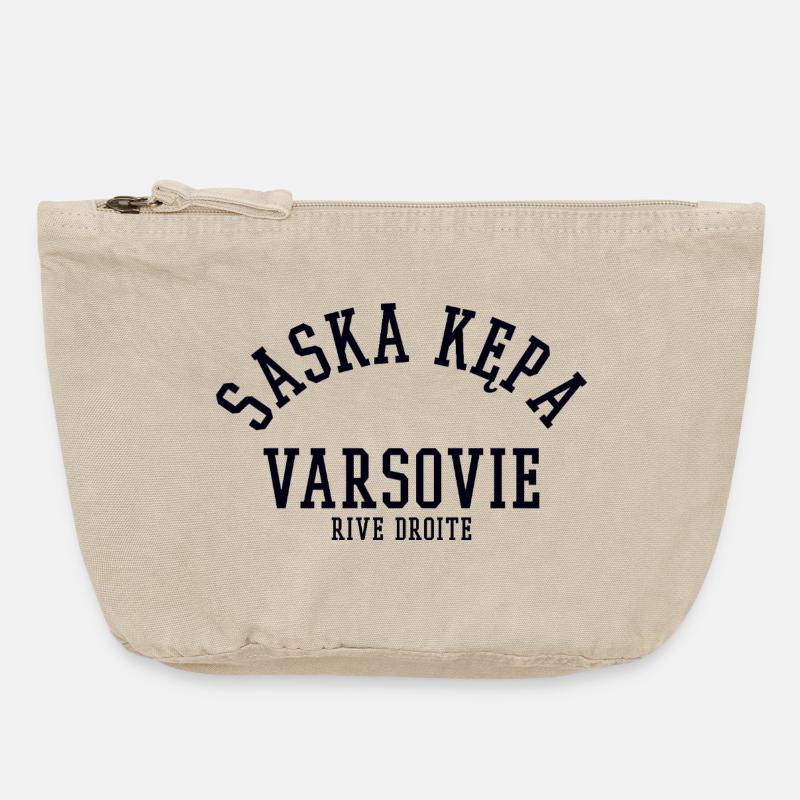 Saska Kepa Varsovie - Pochette zippée vintage 18 x 21 cm - sable vintage 