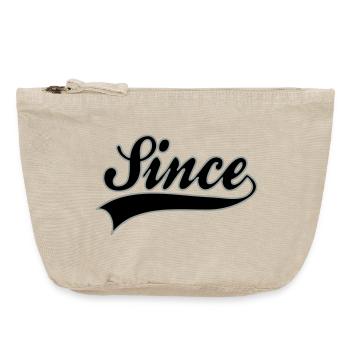 Anniversaire - Since à personnaliser - Pochette zippée vintage 18 x 21 cm - sable vintage  - Devant