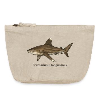 Carcharhinus longimanus shark design - Vintage Zip Pouch 18 x 21 cm - vintage sand  - Front