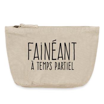 Part-time Slacker - In Praise of Laziness - Vintage Zip Pouch 18 x 21 cm - vintage sand  - Front