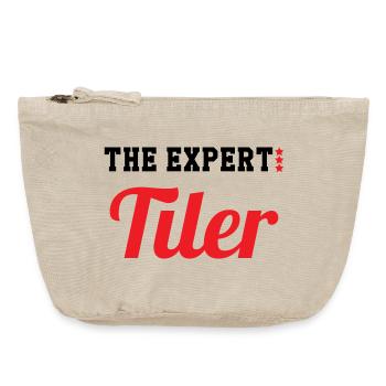 Expert tiler – pro tile laying precision - Vintage Zip Pouch 18 x 21 cm - vintage sand  - Front