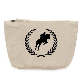 Sport prize laurel wreath showjumper - Vintage Zip Pouch 18 x 21 cm - vintage sand  - Front