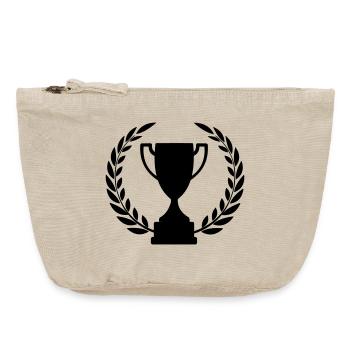 Cup sports cup laurel wreath - Vintage Zip Pouch 18 x 21 cm - vintage sand  - Front