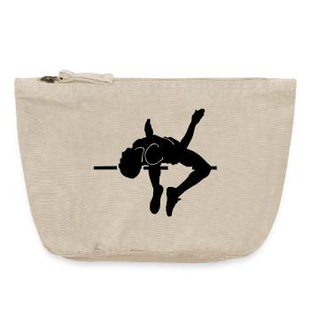 Saut en hauteur - Pochette zippée vintage 18 x 21 cm - sable vintage  - Devant