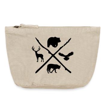 Animal - Vintage Zip Pouch 18 x 21 cm - vintage sand  - Front