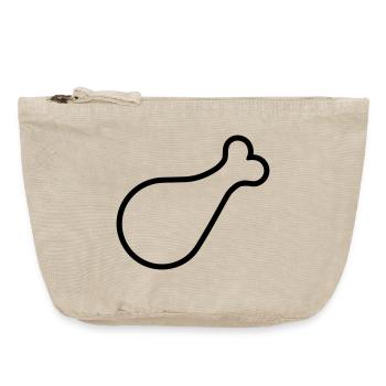 chicken thigh - Vintage Zip Pouch 18 x 21 cm - vintage sand  - Front