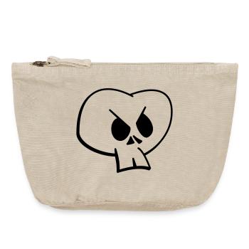 Skull II: One Color Halloween Fun - Vintage Zip Pouch 18 x 21 cm - vintage sand  - Front