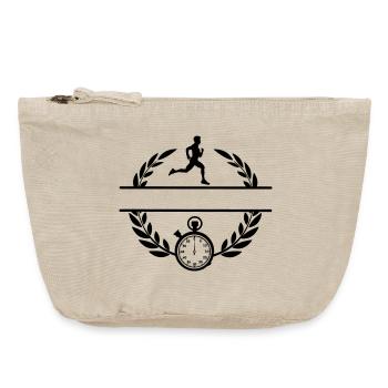 Stoppuhr-Läufer - Vintage Reißverschluss-Täschchen (18 x 21 cm) - Vintage Sand  - Vorne