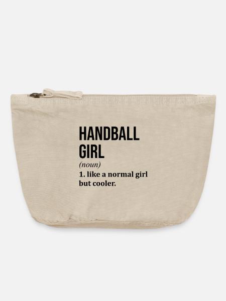 Handball Handball Handball - Vintage Reißverschluss-Täschchen (18 x 21 cm) - Vintage Sand 
