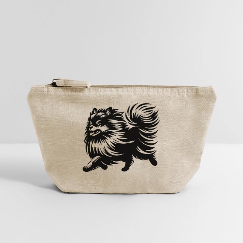 Dwarf spitz Vintage Zip Pouch 18 x 21 cm