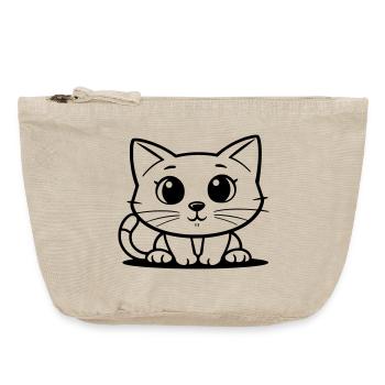 Midnight Emblem Silhouette - Vintage Zip Pouch 18 x 21 cm - vintage sand  - Front