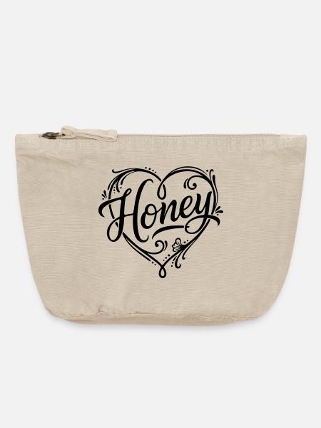 Calligraphy Design Honey Tattoo-style - Vintage Reißverschluss-Täschchen (18 x 21 cm) - Vintage Sand 