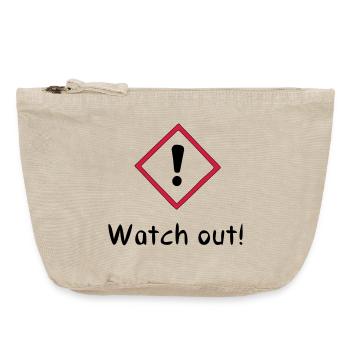 Watch out! - Vintage Zip Pouch 18 x 21 cm - vintage sand  - Front